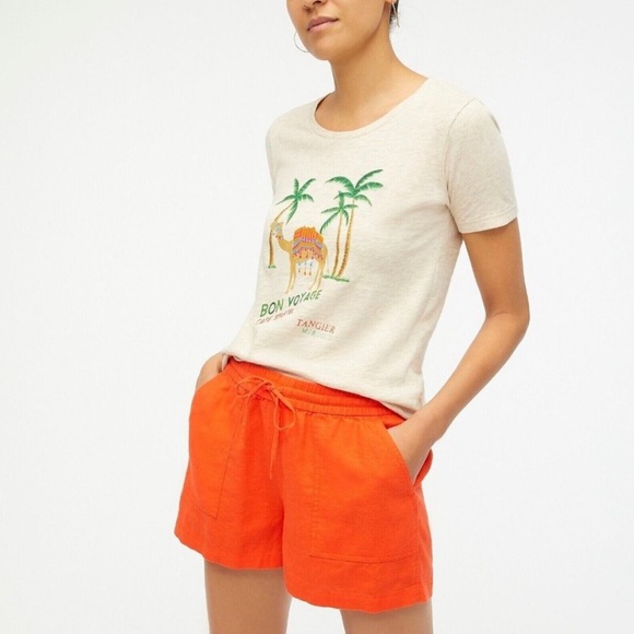 Women’s J. Crew Bon Voyage Camel Tangier Morocco Short Sleeve Tee - Picture 2 of 7